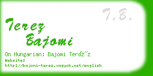 terez bajomi business card